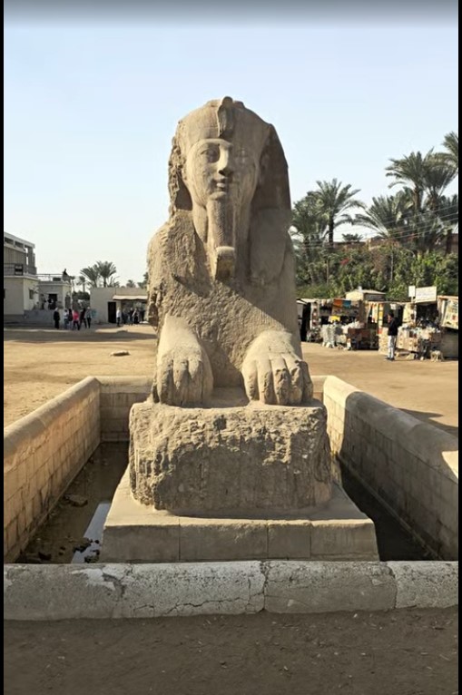 The Alabaster Sphinx of Memphis, the second largest sphinx found in Egypt.