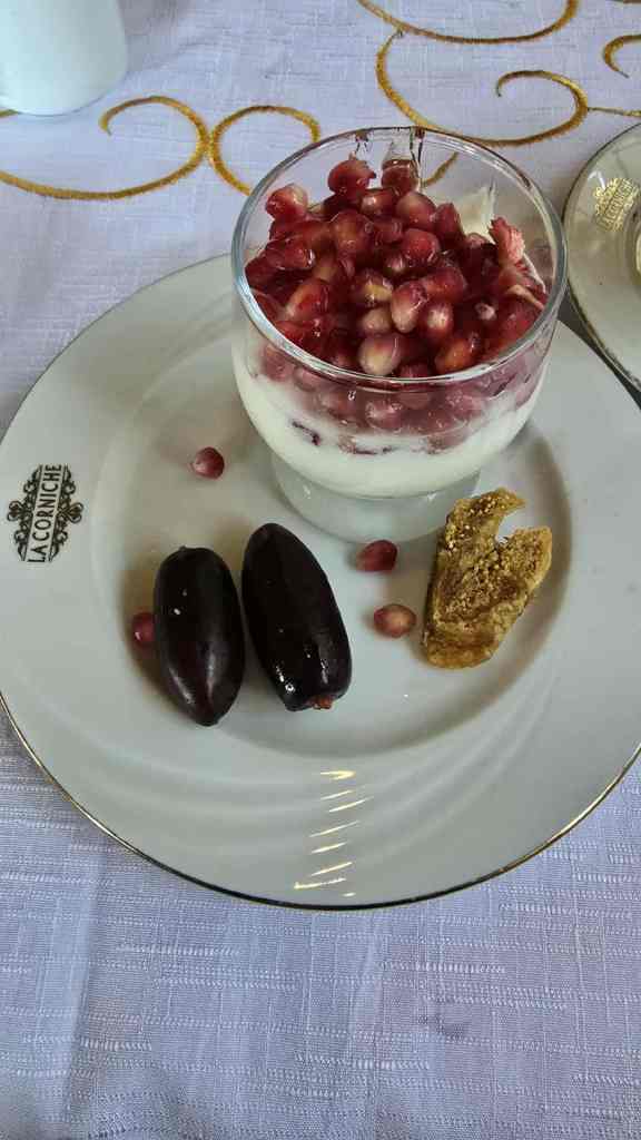 Breakfast at La Corniche, Winter Palace Hotel, Luxor. 